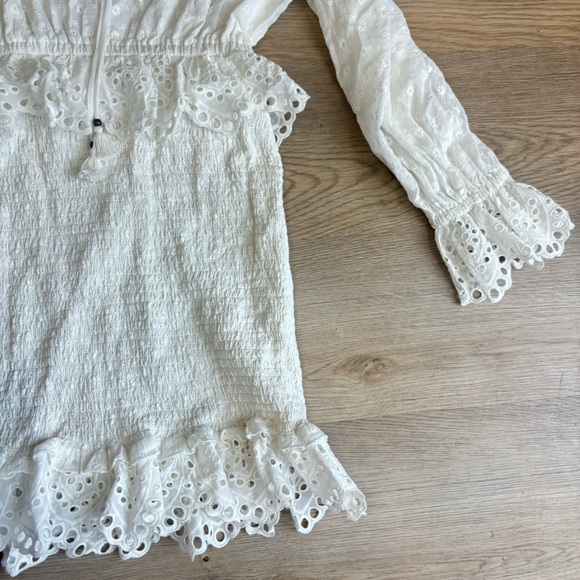 Spell Daisy Chain Ruched Mini Dress White Medium - Picture 9 of 9